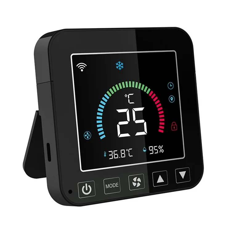 NEO NAS-RT01W WiFi Smart Air Conditioner Controller mit LED-Farbbildschirm, Temperatur- und Feuchtigkeitsthermostat, Infrarot-Thermostat für die Raumklimatisierung