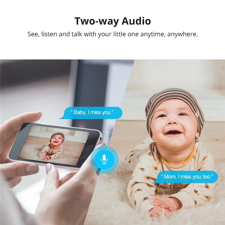 SONOFF GK-200MP2-B 1080P WiFi Wireless IP Security Camera Two-Way Audio Monitor Camera Home Surveillance Infrared Night Vision Webcam (Cloud Storage)