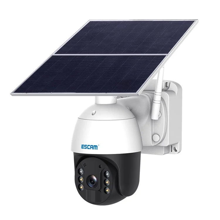 Escam QF624 1080p WiFi -kamera Cloud Storage PT WiFi Batterie PIR Alarm IP -kamera Mit Solarpanel Home Security Monitor -kamera Unterstützung 24 Stunden Aufnahme IP66 Wasserdicht