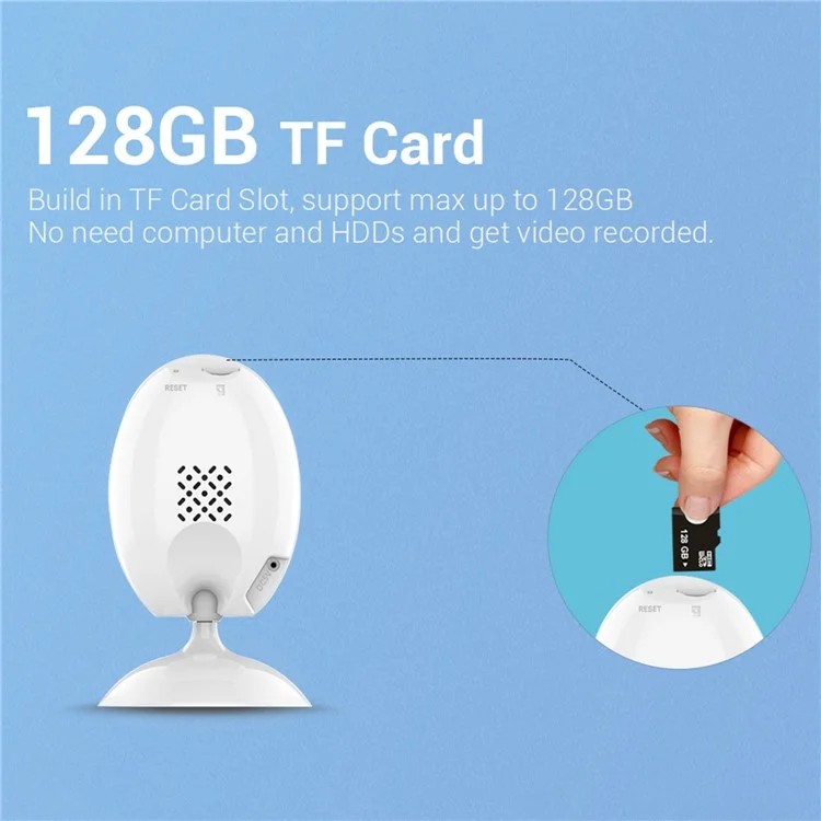 ESCAM QF006 Sicherheitskamera 3MP HD Innen Haustier Baby Monitor Zwei-Wege-Audio Bewegungserkennung - EU-Stecker