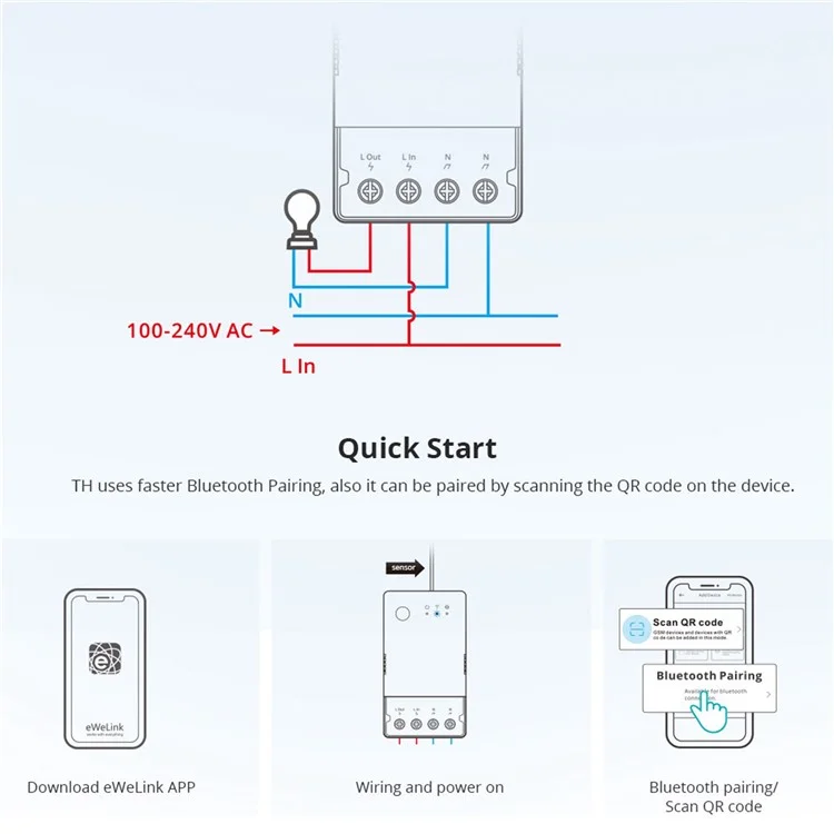 SONOFF TH Origin THR316 16A Max Smart Temperature and Humidity Monitoring Switch Temperature Humidity Sensor for Home, Swimming Pool, Greenhouse