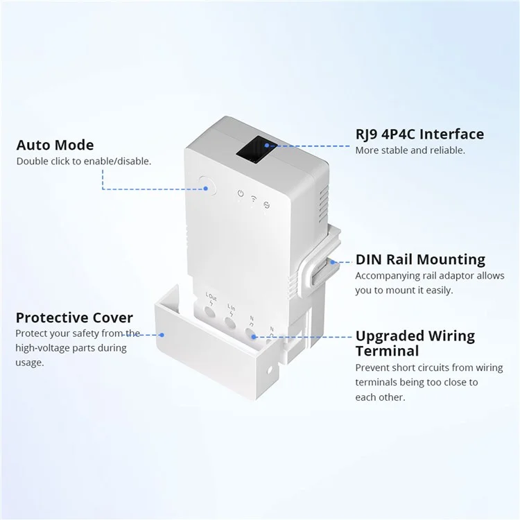 SONOFF TH Origin THR316 16A Max Smart Temperature and Humidity Monitoring Switch Temperature Humidity Sensor for Home, Swimming Pool, Greenhouse