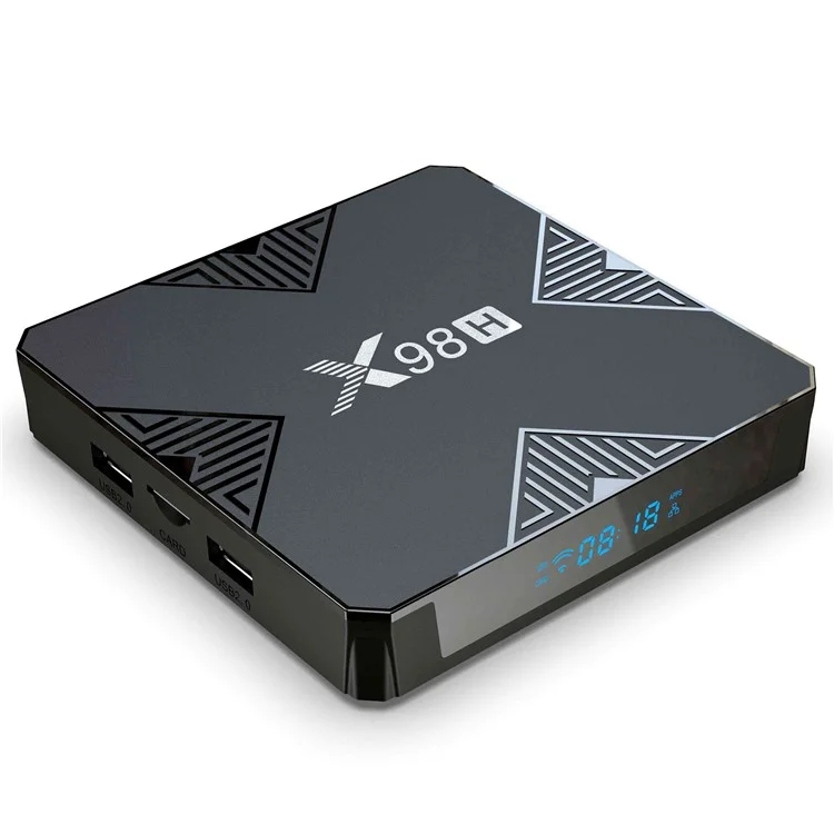 X98H Android 12.0 Smart TV Box Allwinner H618 Dual-Band Wifi6 2.4G / 5G WIFI HD 4K Media Player (2G+16G) - UK Plug
