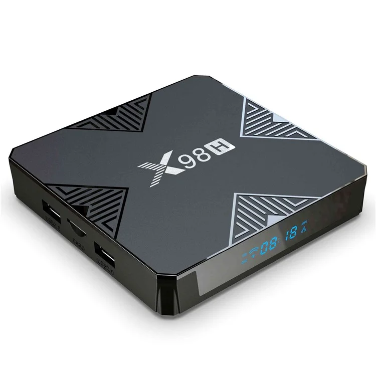 X98H Android TV Box 12.0 Allwinner H618 Player de Transmisión de Cuatro Núcleos Admite Dual Wifi 2.4GHz / 5ghz 4K Salida 100m LAN Ethernet (4G+32G) - Enchufe Del Reino Unido