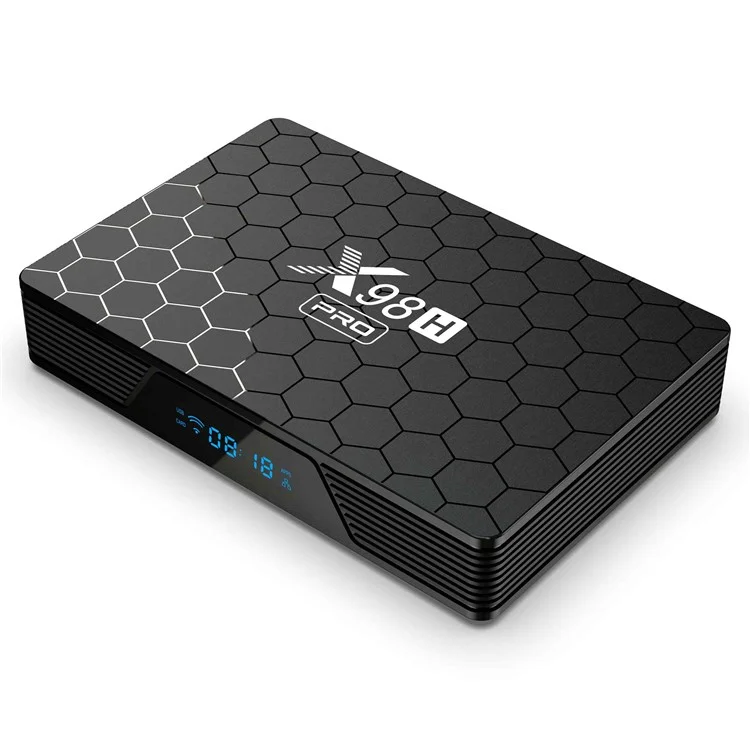 X98H Pro Android 12 Smart TV Box Allwinner H618 Quad-Core 2.4ghz 5.8ghz Soporte de Wifi de Doble Banda 6K Salida de Video Control Remoto (2G+16G) - Enchufe de Ee. Uu.