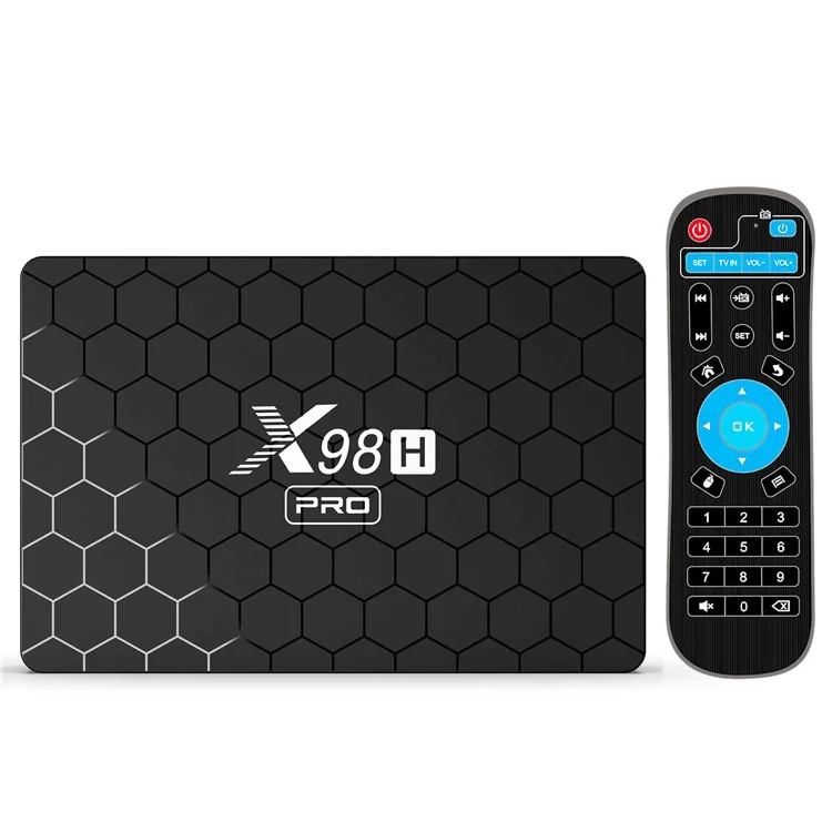 X98H Pro 2.4G / 5.8G Dual Band Wifi6 Android 12 Smart TV Box Allwinner H618 1000m Ethernet Quad-core 6K Sortie Vidéo Média Player (4g + 64g) - Bouchon AU