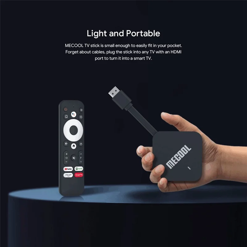 MECOOL KD2 4+32GB TV Box Android 11 Amlogic S905Y4 4K HDR AV1 2.4G / 5G WiFi BT5.0 Media Player - EU Plug