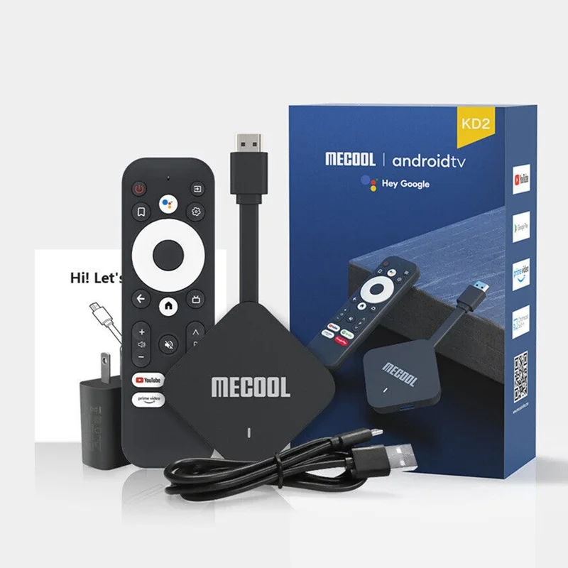 MECOOL KD2 4+32GB TV Box Android 11 Amlogic S905Y4 4K HDR AV1 2.4G / 5G WiFi BT5.0 Media Player - EU Plug