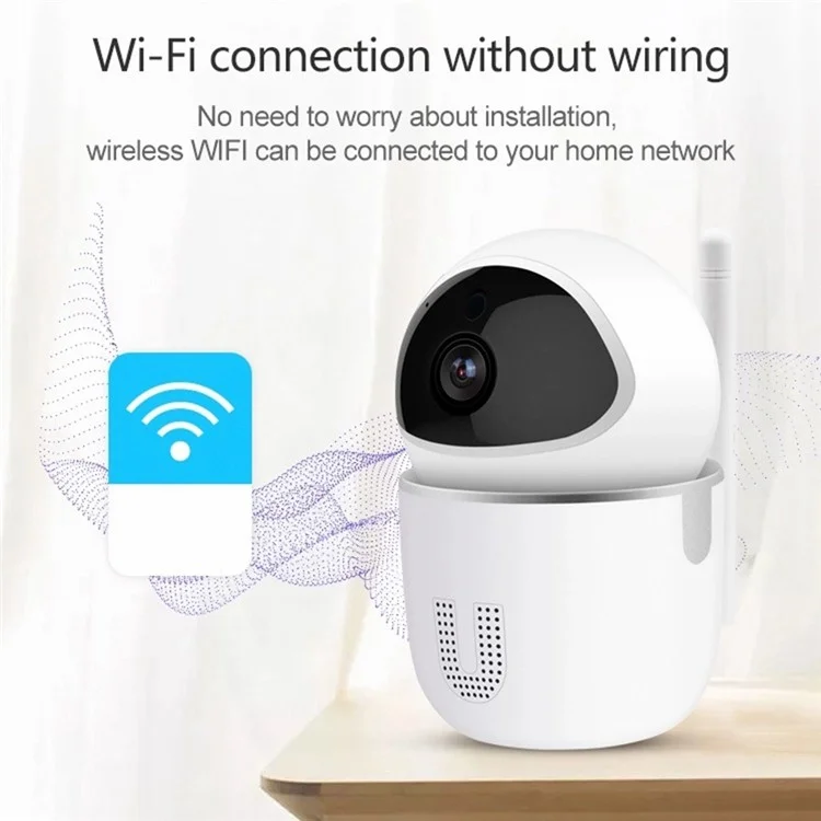 SK-ZA03 WiFi Wireless Security Camera Smart Tracking Monitor Camera 1080P (2.0MP) Webcam for Home, School, Shop - US Plug
