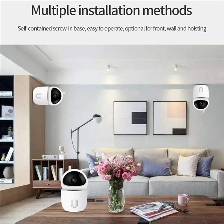 SK-ZA03 WiFi Wireless Security Camera Smart Tracking Monitor Camera 1080P (2.0MP) Webcam for Home, School, Shop - US Plug
