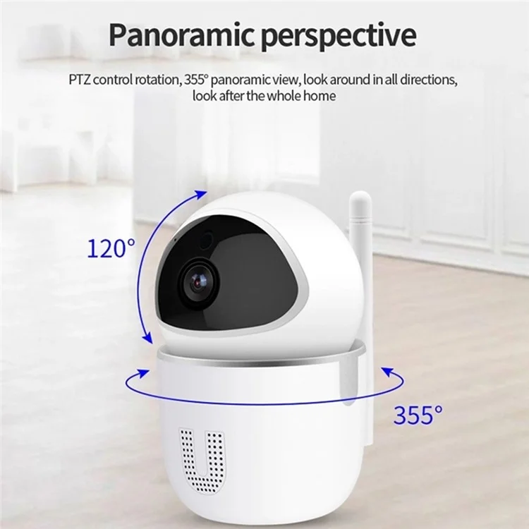 Caméra de sécurité WiFi sans fil SK-ZA03 Smart Tracking Monitor Camera 1080P (2.0MP) Webcam pour la maison, l'école, le magasin - Prise UE