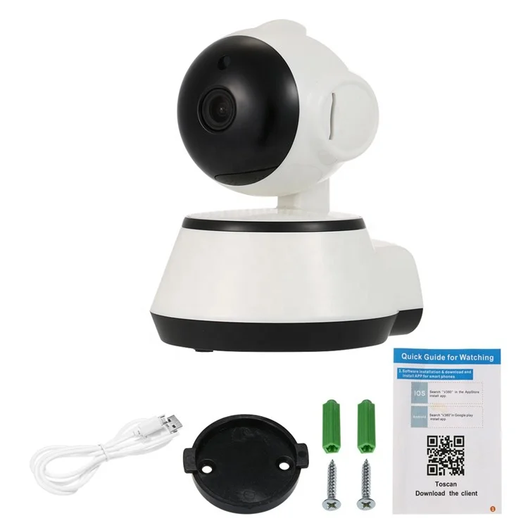 FY-H2-100 720P WiFi IP Camera Monitor Home Surveillance Two-Way Audio Wireless Webcam with Motion Detection Function - US Plug