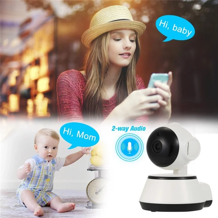 FY-H2-100 720P WiFi IP Camera Monitor Home Surveillance Two-Way Audio Wireless Webcam with Motion Detection Function - US Plug