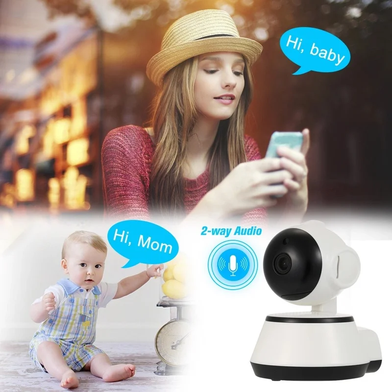 FY-H2-100 720P WiFi IP Camera Monitor Home Surveillance Two-Way Audio Wireless Webcam with Motion Detection Function - UK Plug