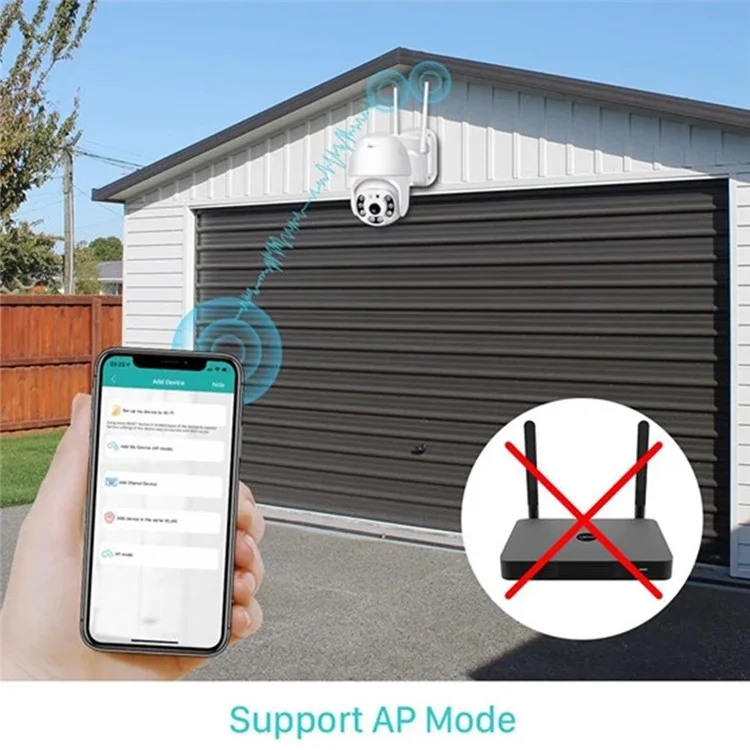 BES-P06 HD 2MP Security Camera WiFi Wateproof Pet Baby Monitor Cam Supports Two-Way Audio Motion Detection - EU Plug