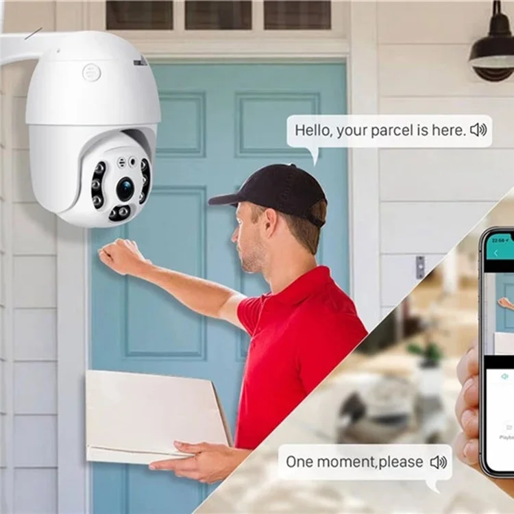 BES-P06 HD 2MP Security Camera WiFi Wateproof Pet Baby Monitor Cam Supports Two-Way Audio Motion Detection - EU Plug