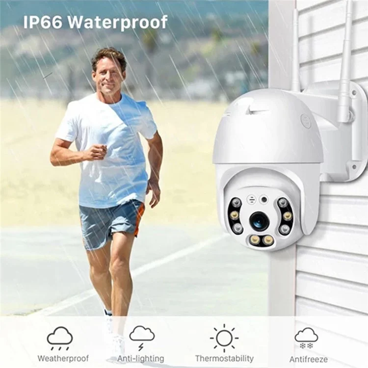 BES-P06 Home Surveillance Camera Full Color Night Vision Waterproof WiFi Camera Pet Baby Elderly Monitor for Indoor and Outdoor - UK Plug