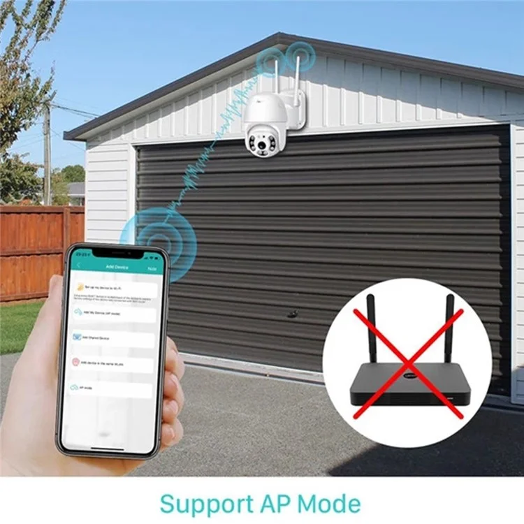 BES-P06 Waterproof Security 2MP Camera WiFi Smart Baby Home Monitor with Color Night Vision, Supports 2-Way Audio - AU Plug