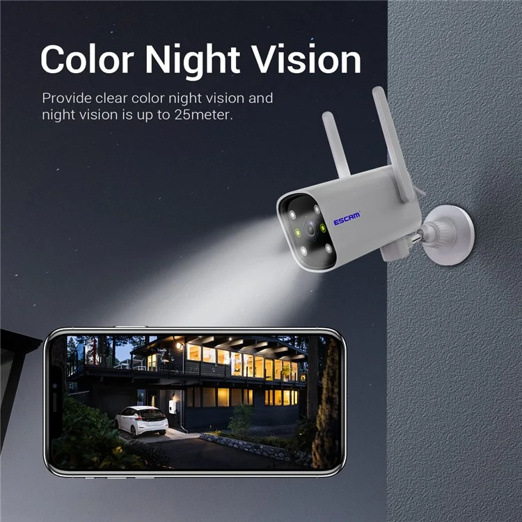 ESCAM PT301 3MP Motion Detection Camera WiFi One-Way Voice Webcam Intelligent Dual Light Source Night Vision H.265 Gimbal Control ONVIF Camera - US Plug
