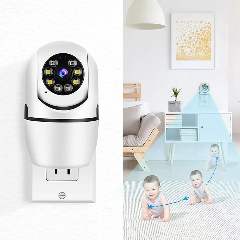 A11 2.4G Wireless WiFi Socket Camera Two-Way Voice Camera Monitor Support Infrared Night Vision Home, Office Surveillance Safety Camera - US Plug