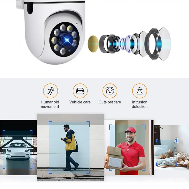 A11 2.4G Wireless WiFi Socket Camera Two-Way Voice Camera Monitor Support Infrared Night Vision Home, Office Surveillance Safety Camera - US Plug