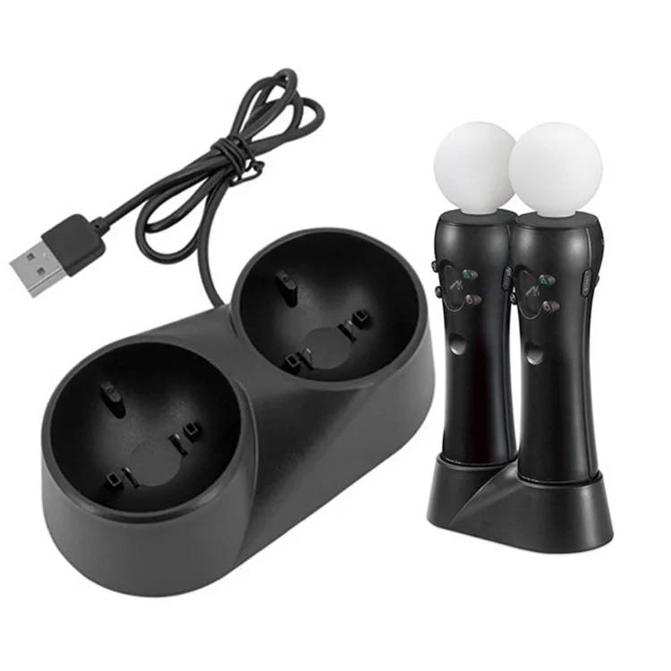 KJH-PSVR-005 Dual-Port Charging Dock Station Gamepad Controller Charger Gaming Accessories for Snoy PlayStation4 VR / Move