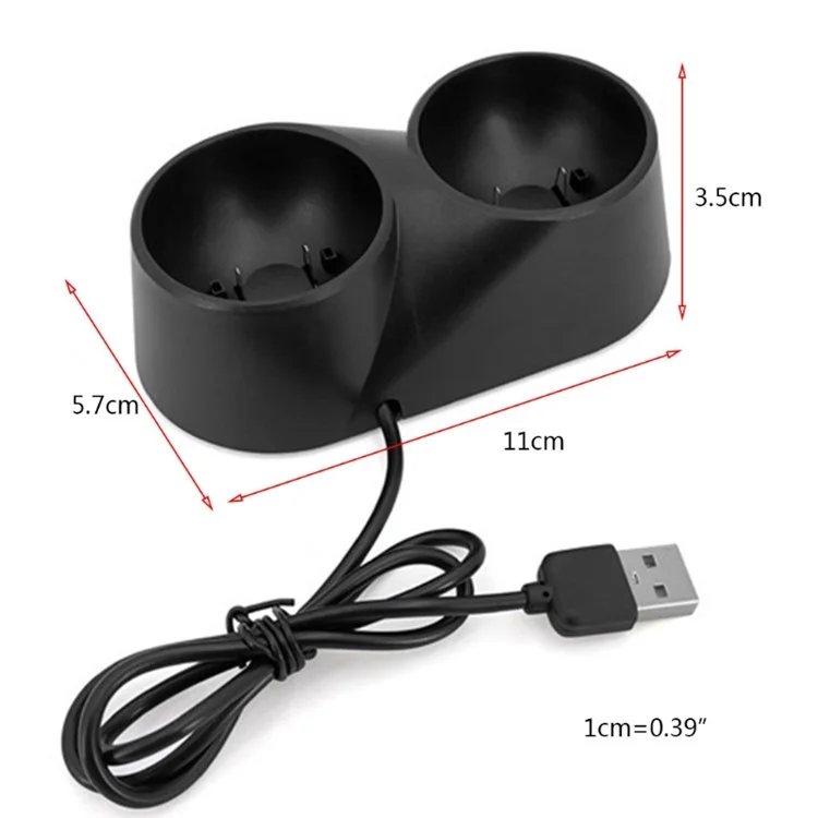KJH-PSVR-005 Dual-Port Charging Dock Station Gamepad Controller Charger Gaming Accessories for Snoy PlayStation4 VR / Move