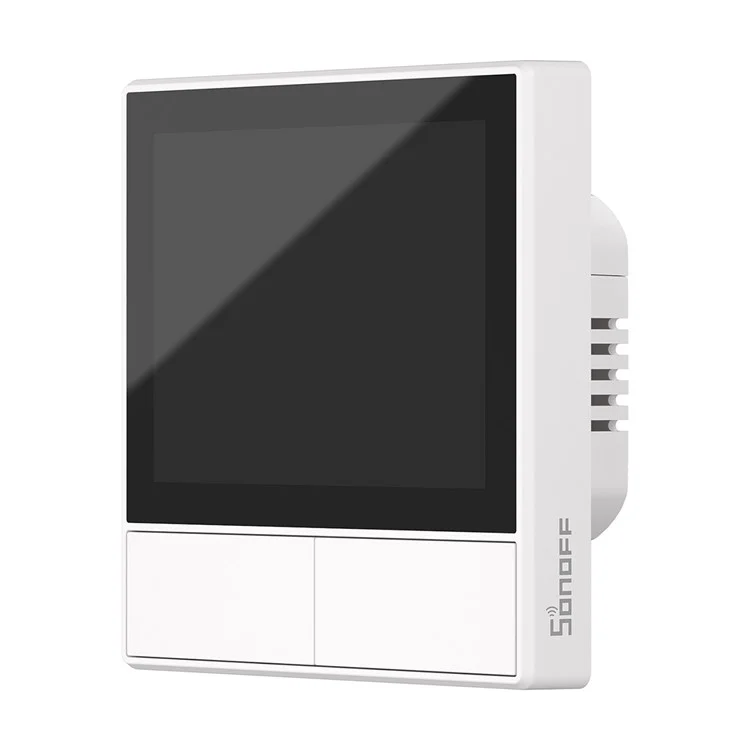 SONOFF Nspalel-ue 2 Gang Smart Home Control Crelcreen Touchscreen Painel de Interruptor de Parede de Cena Inteligente - Plugue da ue