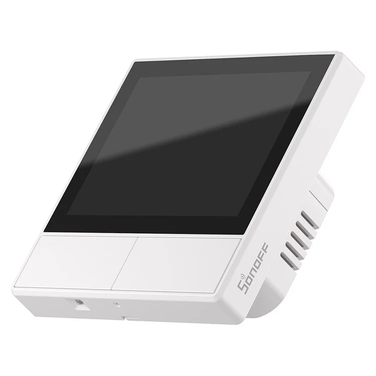 SONOFF Nspalel-ue 2 Gang Smart Home Control Crelcreen Touchscreen Painel de Interruptor de Parede de Cena Inteligente - Plugue da ue