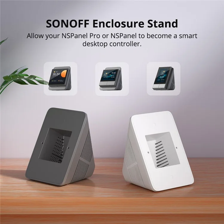 SONOFF StandbB / StandW Switch Desk Enclosure Stand Holder Mount for NSPanel-US / NSPanel-EU / NSPanel Pro - Black