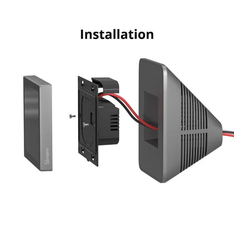 SONOFF StandbB / StandW Switch Desk Enclosure Stand Holder Mount for NSPanel-US / NSPanel-EU / NSPanel Pro - Black
