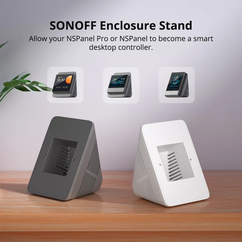 SONOFF StandbB / StandW Switch Desk Enclosure Stand Holder Mount for NSPanel-US / NSPanel-EU / NSPanel Pro - White