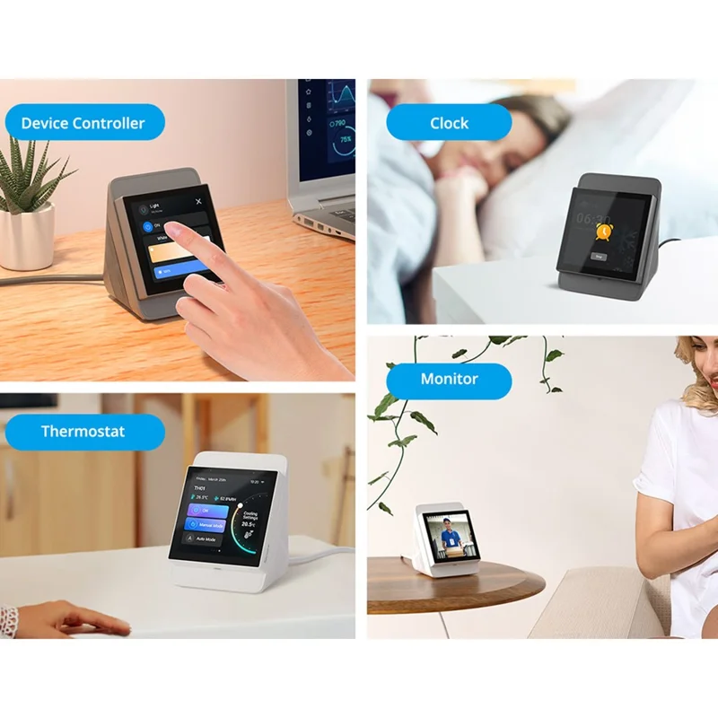 SONOFF StandbB / StandW Switch Desk Enclosure Stand Holder Mount for NSPanel-US / NSPanel-EU / NSPanel Pro - White