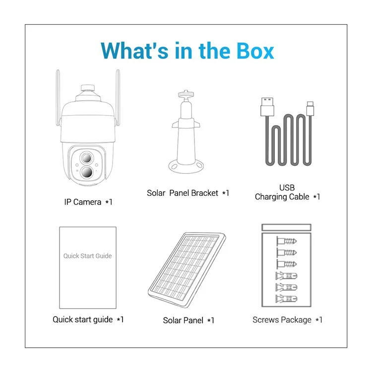 ESCAM G24 H.265 3MP Full HD AI Identify Camera with Solar Panel PIR Alarm WiFi Camera Built-In Battery