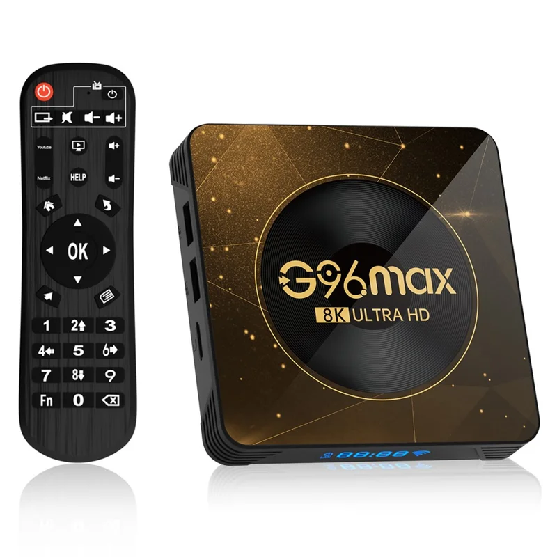 G96max Android 13.0 2+16GB Smart TV Box WiFi 6 Bluetooth-compatible Remote Control 8K Ultra HD TV Box (CE Certified) - US Plug
