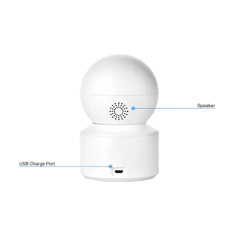 ESCAM QF010 2x2MP Detección de Movimiento de Doble Lente Cámara Wifi Cámara de Voz de Dos Vías Soporte de Almacenamiento en la Nube - Enchufe de Ee. Uu.