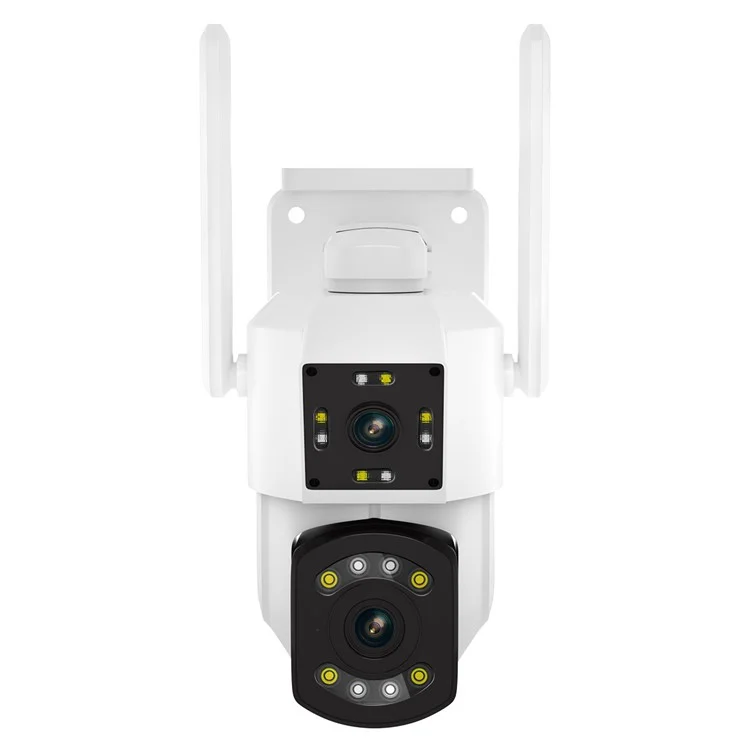 ESCAM PT210 2*3MP Dual-Lens Dual-Screen Monitor Camera Pan / Tilt Bi-Directional Two-Way Voice WiFi Camera - US Plug