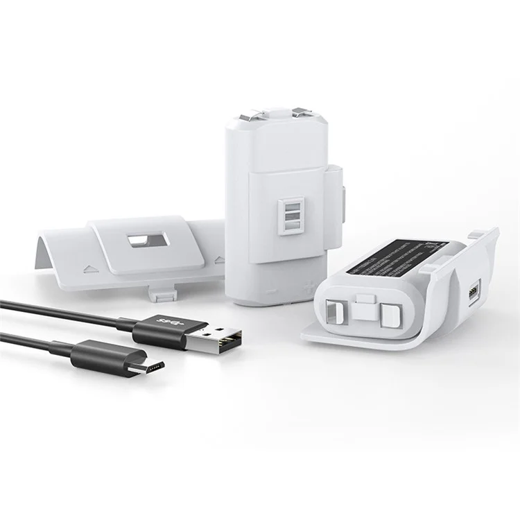 AOLION ALXB2020 2 pezzi da 1100mAh batterie ricaricabili per Xbox Series S / X 4 coperture batteria + cavo - Bianco