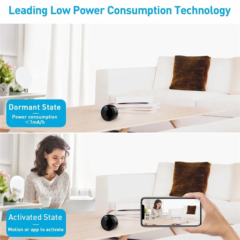 Caméra de surveillance Wi-Fi R10 4K HD Avec Vision Nocturne - Blanc