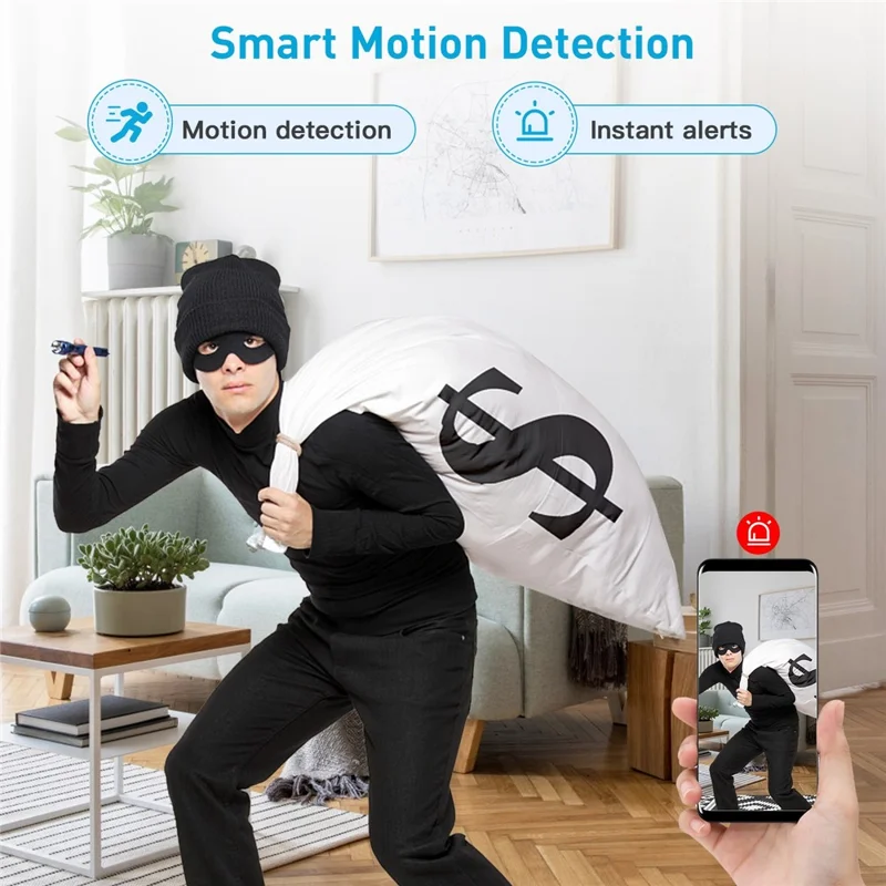 Caméra de surveillance Wi-Fi R10 4K HD Avec Vision Nocturne - Blanc
