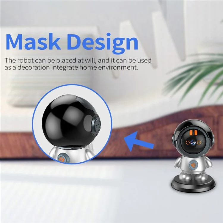 ESCAM PT302 3MP 1296P One Click Call Robotman H.265 WiFi IP Camera Home Security CCTV - EU Plug