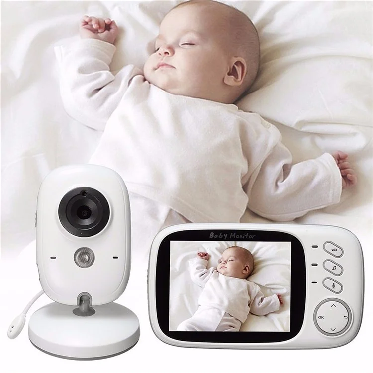 3.2 inch TFT LCD Screen Wireless Baby Care Monitor Camera Indoor Home Two Way Audio HD Camera - US Plug