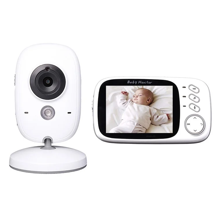 3.2 inch TFT LCD Screen Wireless Baby Care Monitor Camera Indoor Home Two Way Audio HD Camera - UK Plug