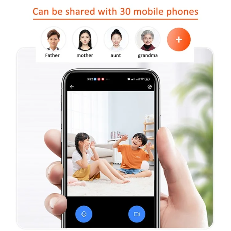C31 Home Video Chat Camera Monitor Mobile Phone Remote WiFi Intelligent Loop Recording HD Camera - US Plug