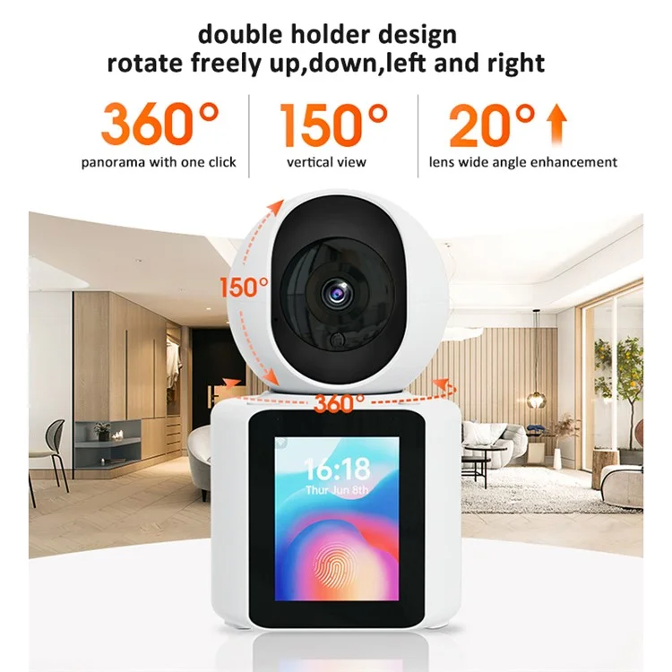 C31 Home Video Chat Camera Monitor Mobile Phone Remote WiFi Intelligent Loop Recording HD Camera - US Plug