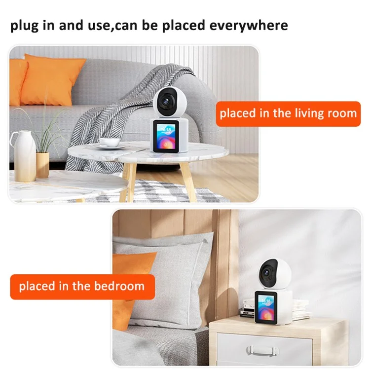 C31 Home Video Chat Camera Monitor Mobile Phone Remote WiFi Intelligent Loop Recording HD Camera - US Plug