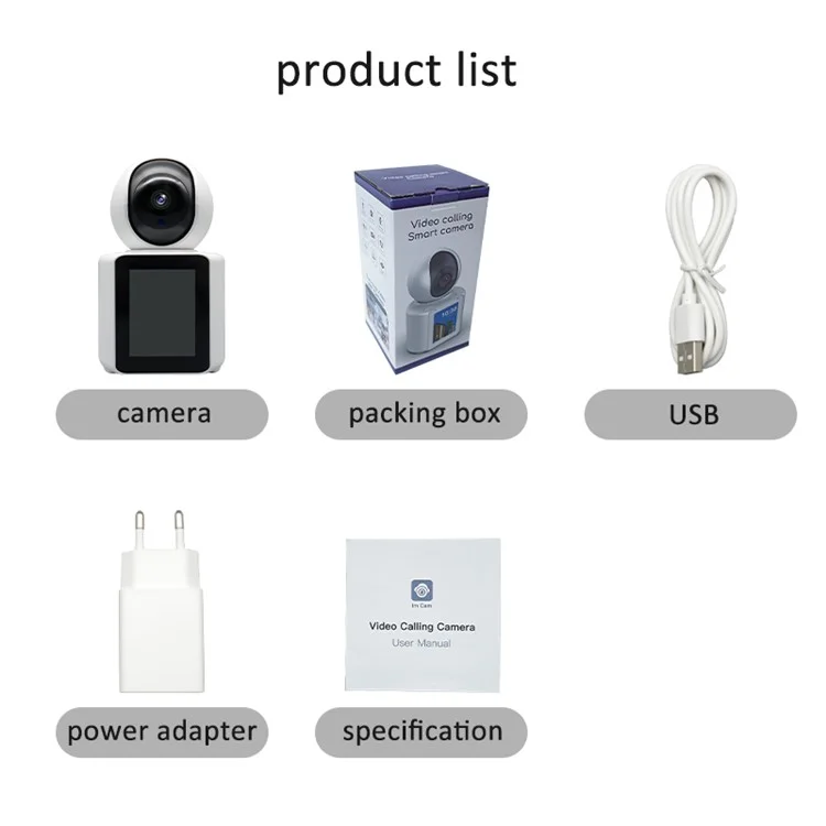 C31 Home Video Chat Camera Monitor Mobile Phone Remote WiFi Intelligent Loop Recording HD Camera - US Plug