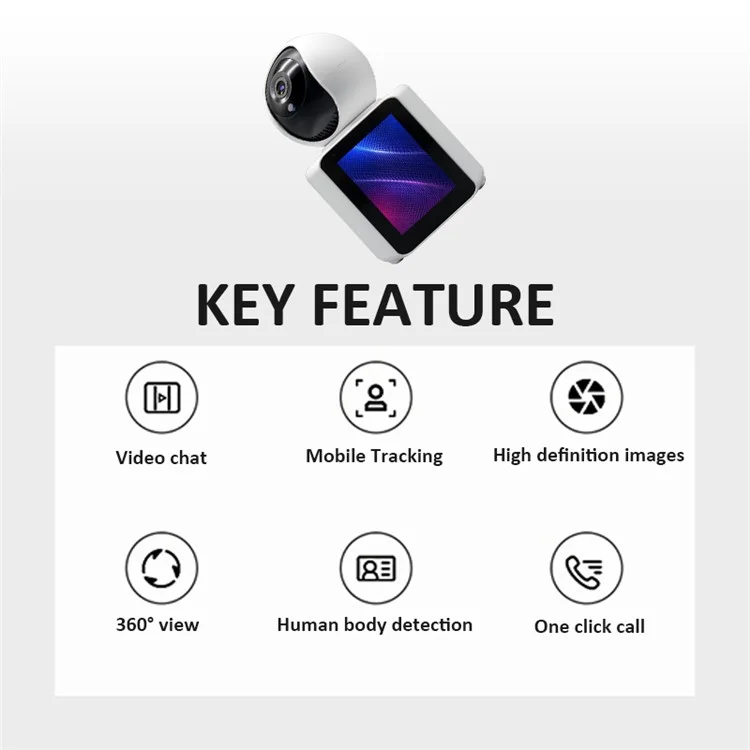 C31 Home Video Chat Camera Monitor Mobile Phone Remote WiFi Intelligent Loop Recording HD Camera - US Plug