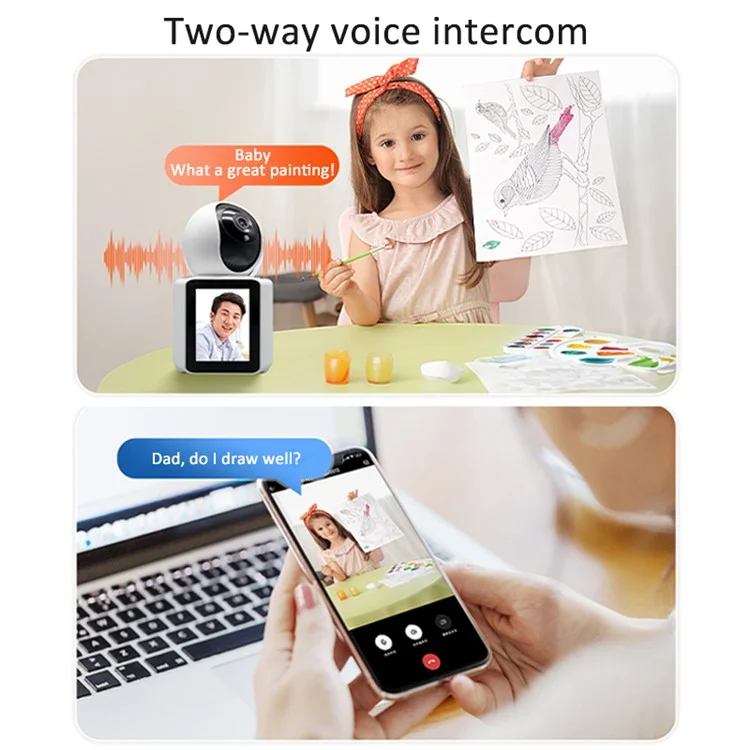 C31 Home Video Chat Camera Monitor Mobile Phone Remote WiFi Intelligent Loop Recording HD Camera - US Plug