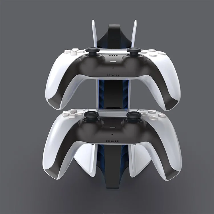 DOBE TP5-0557 Pour station de charge de la manette PS5 Dual Gamepad Charging Stand avec lumière ambiante bleue